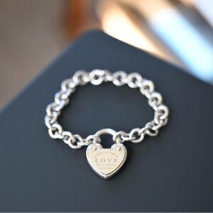 Tiffany & Co. Silver Love Lock Bracelet